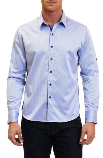 Men's Robert Graham Canton Classic Fit Herringbone Sport Shirt