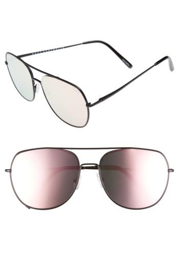 Women's Quay Australia Living Large 60mm Mirrored Aviator Sunglasses -