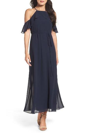 Women's Gabby Skye Cold Shoulder Maxi Dress - Blue