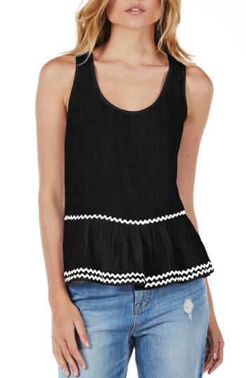 Women's Michael Stars Peplum Tank - Black