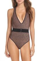 Women's Diane Von Furstenberg Belted One-piece Swimsuit