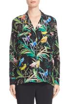Women's N?21 Tropical Print Silk Pajama Blouse