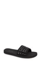 Women's Michael Michael Kors Embellished Slide Sandal M - Black