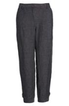 Women's Eileen Fisher Easy Ankle Organic Linen Pants, Size - Grey