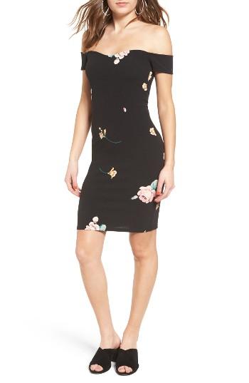 Women's Leith Off The Shoulder Body-con Dress - Black