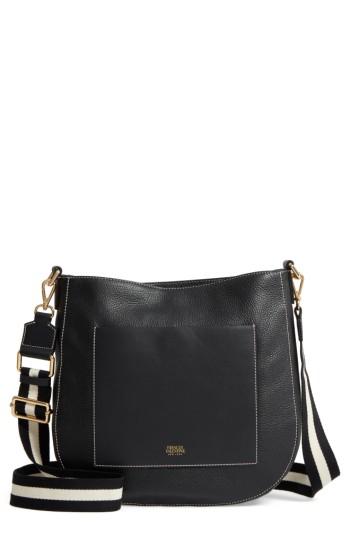 Frances Valentine Large Ellen Leather Crossbody Bag - Black