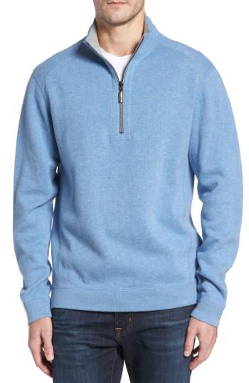 Men's Tommy Bahama Flip Side Reversible Quarter Zip Pullover