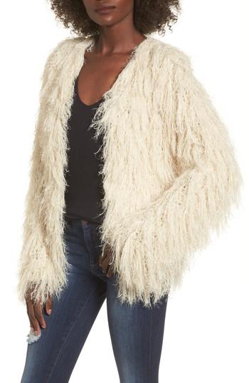 Women's J.o.a. Faux Fur Cardigan