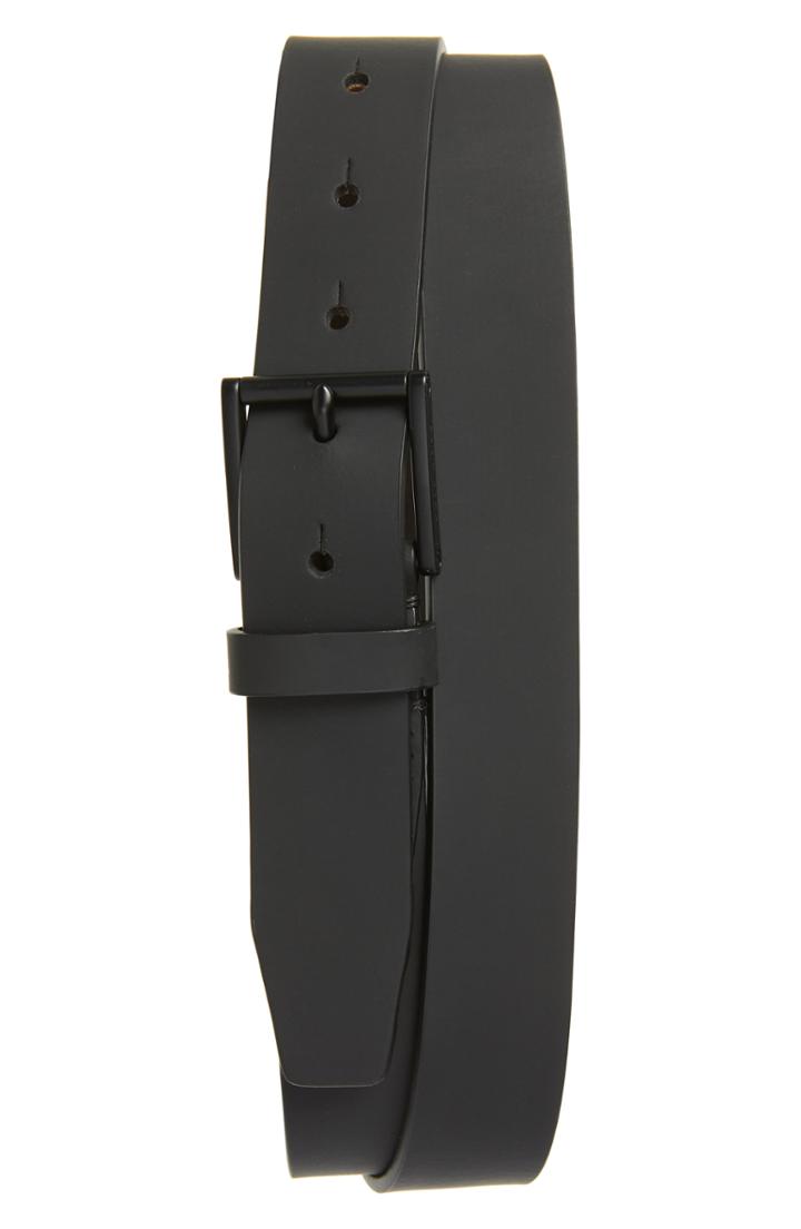 Men's Cole Haan Rubberized Leather Belt - Matte Black