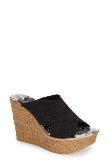 Women's Love And Liberty 'ruth' Wedge Slide Sandal M - Black