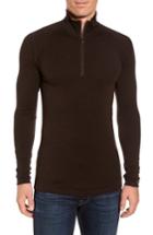 Men's Smartwool Merino 250 Base Layer Quarter Zip Pullover, Size - Brown