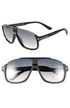 Women's Tom Ford 'eliot' 60mm Sunglasses - Shiny Black/ Havana Temples