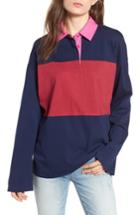 Women's Bp. Rubgy Polo, Size - Blue