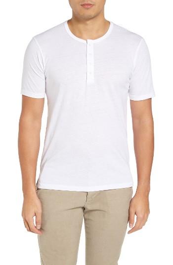 Men's Goodlife Split Hem Henley - White