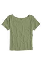 Women's J.crew Relaxed Boat Neck Tee - Green
