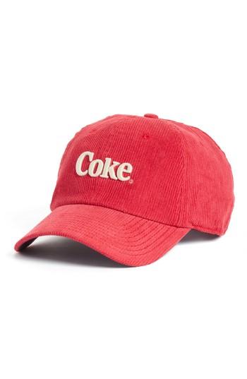 Women's American Needle Coca Cola Slouchy Corduroy Baseball Cap -