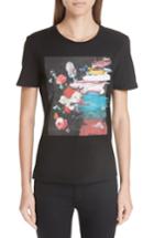 Women's Alexander Mcqueen Paint Smudge Graphic Tee Us / 36 It - Black