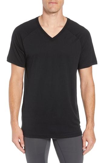 Men's Alo Triumph Raglan V-neck T-shirt - Black