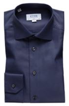 Men's Eton Slim Fit Textured Dress Shirt .5 - Blue