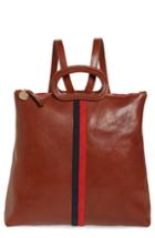 Clare V. Marcelle Leather Backpack - Brown