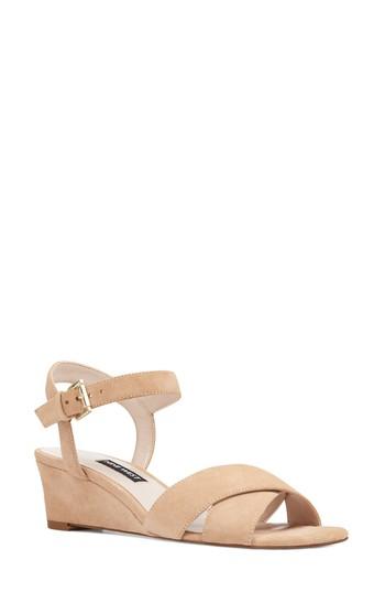 Women's Nine West Laglade Wedge Sandal M - Beige
