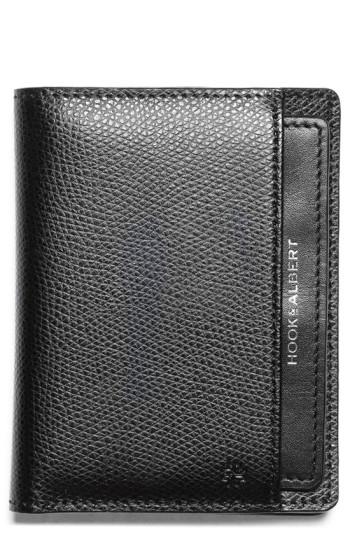 Men's Hook + Albert Leather Bifold Wallet - Black