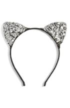 Cara Sequin Cat Ears Headband, Size - Metallic