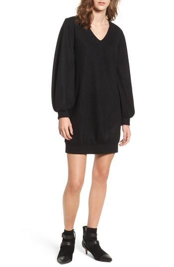 Women's Everly Balloon Sleeve Sweater Dress - Black