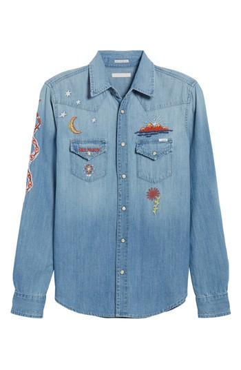 Women's Mother All My Ex's Embroidered Denim Shirt