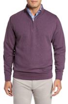 Men's Peter Millar Crown Comfort Jersey Quarter Zip Pullover - Purple