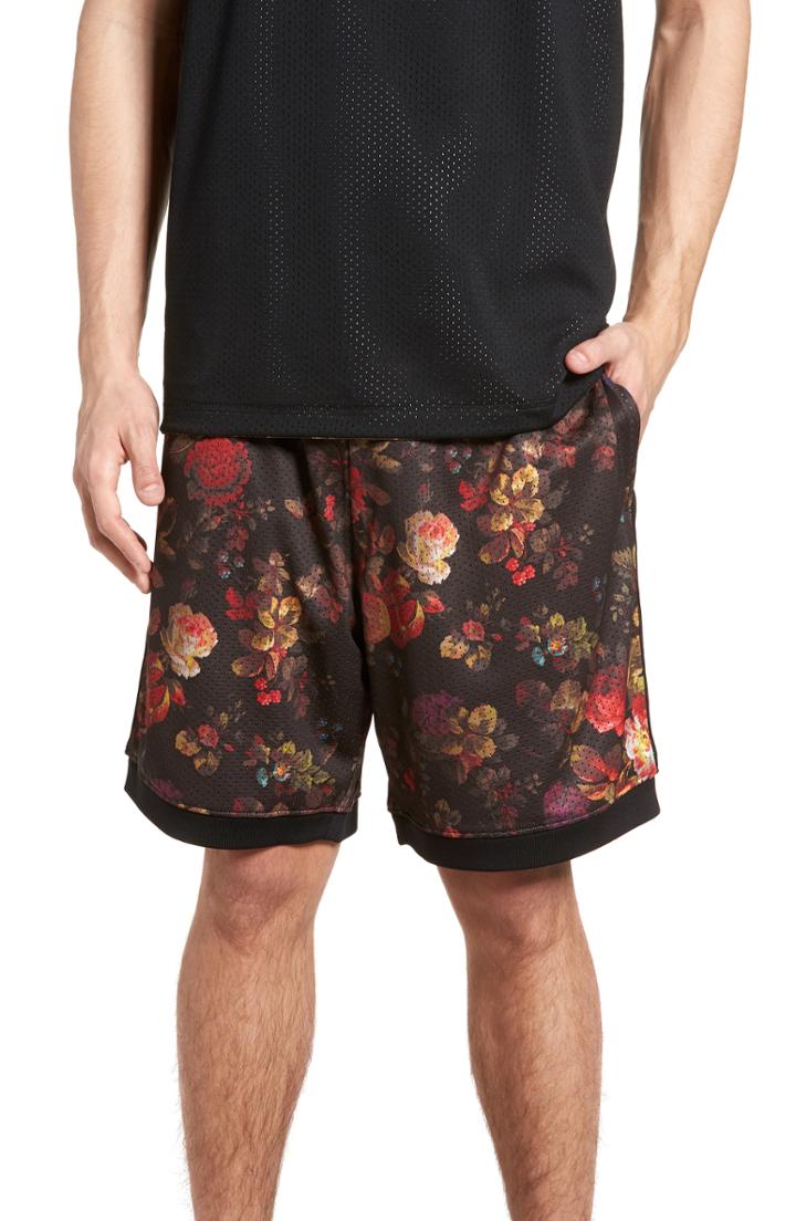 Men's Nike Sb Dry Floral Shorts, Size - Black
