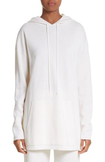 Women's Max Mara Marmo Wool Hooded Sweatshirt - White