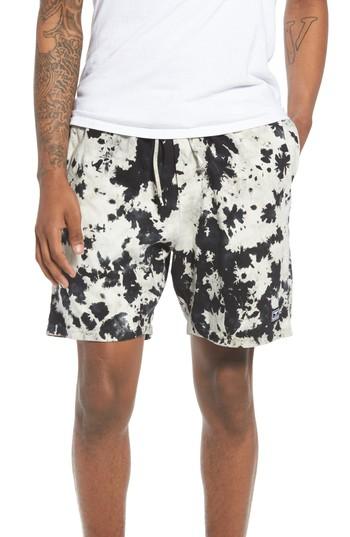 Men's Obey Paloma Bleach Dyed Shorts - Black