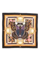 Women's Givenchy New Butterfly Silk Scarf, Size - Black