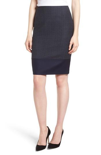 Women's Boss Vibena Wool Suit Skirt - White