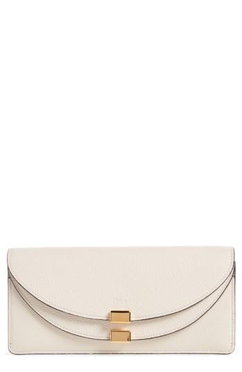 Women's Chloe Georgia Continental Leather Wallet - Grey