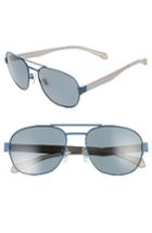 Men's Boss 58mm Polarized Navigator Sunglasses - Matte Blue Grey/ Grey