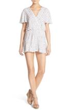 Women's Fraiche By J Print Wrap Front Romper