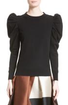 Women's Co Felted Knit Puff Sleeve Sweater - Black