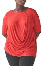 Women's Universal Standard Drape Jersey Top Xs (6-8) - Red