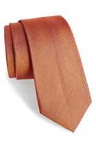 Men's Calibrate Woven Silk Tie, Size - Orange