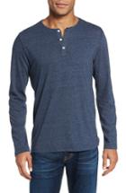 Men's Surfside Supply Long Sleeve Henley, Size - Blue