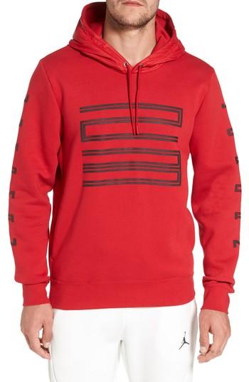 Men's Nike Jordan Sportswear Aj11 Hybrid Hoodie - Red