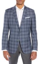 Men's Hugo Hutsons Trim Fit Plaid Wool Suit R - Blue