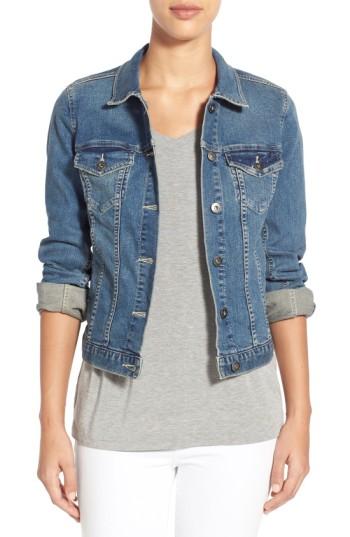 Petite Women's Two By Vince Camuto Jean Jacket, Size P - Blue