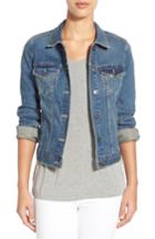 Petite Women's Two By Vince Camuto Jean Jacket, Size P - Blue