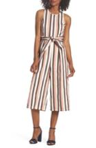 Women's Adelyn Rae Gidget Cross Back Crop Jumpsuit - Beige