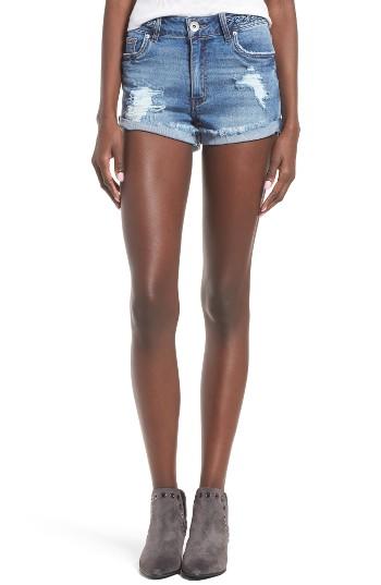 Women's Band Of Gypsies Braided High Waist Denim Shorts