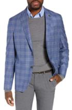 Men's Ted Baker London Kyle Trim Fit Plaid Wool Sport Coat S - Blue