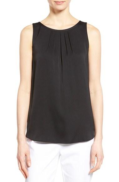 Women's Classiques Entier Sleeveless Silk Tie Back Top - Black
